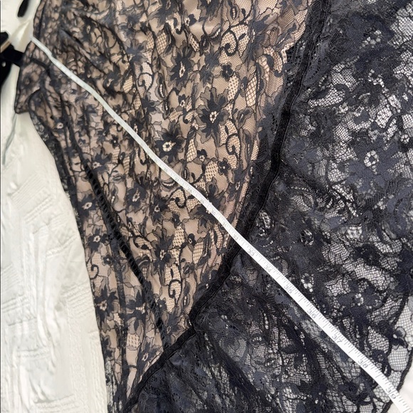 Zinnia Lace Floral Tie Strap Dress in Black - Picture 9 of 10